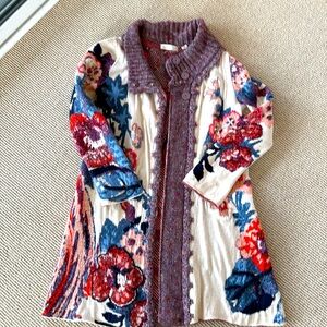 Anthropology Sleeping on Snow sweater jacket